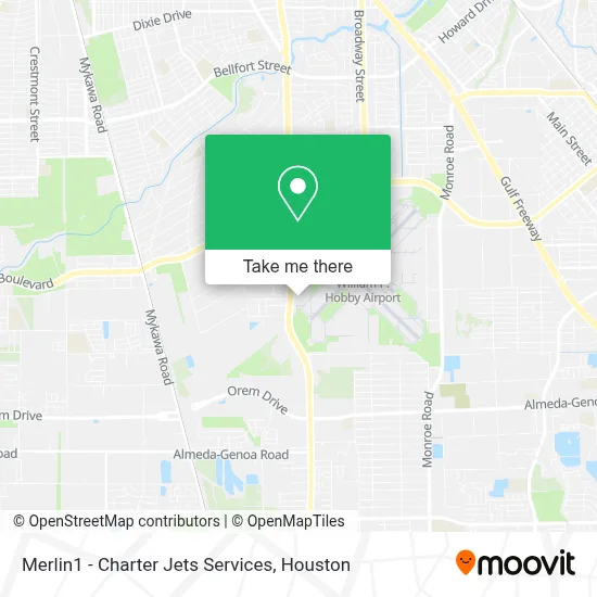 Merlin1 - Charter Jets Services map