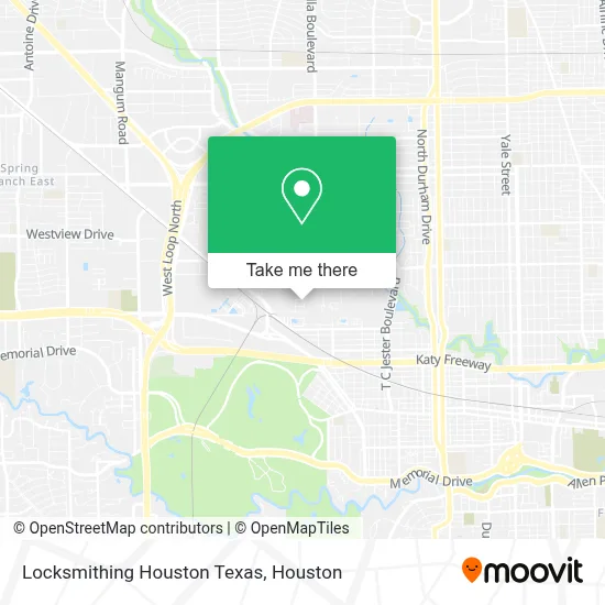 Locksmithing Houston Texas map