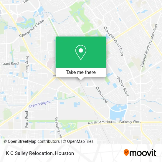 K C Salley Relocation map