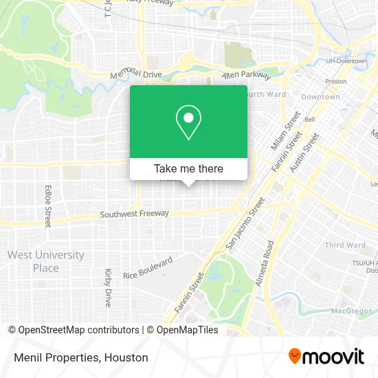 Menil Properties map