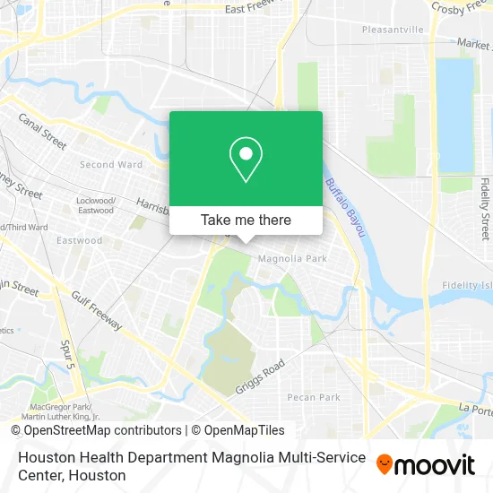 Houston Health Department Magnolia Multi-Service Center map