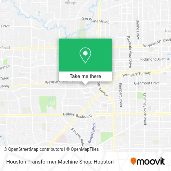 Houston Transformer Machine Shop map