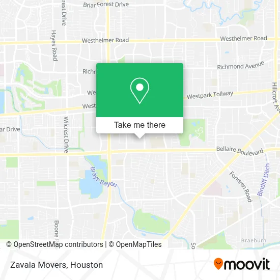 Zavala Movers map