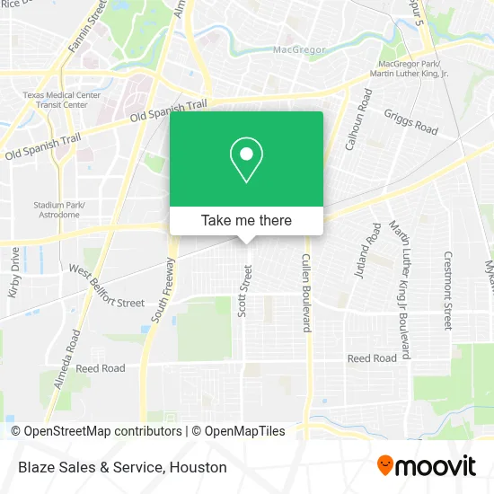 Blaze Sales & Service map