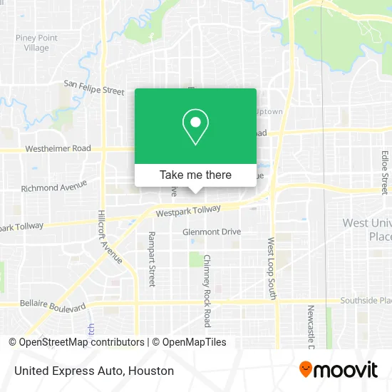 United Express Auto map