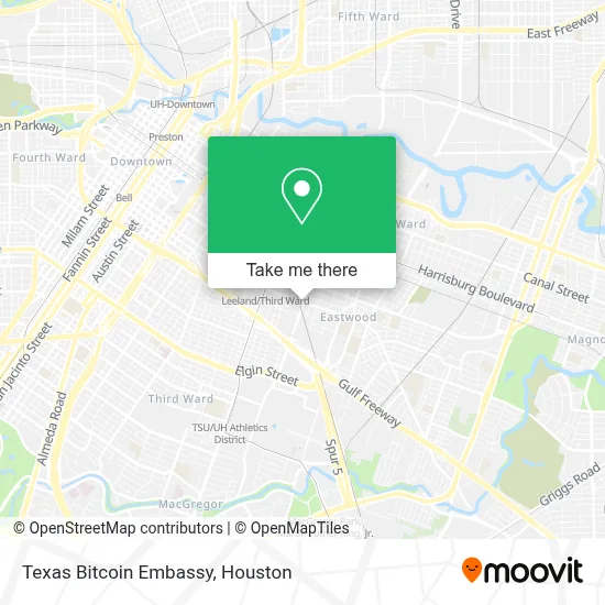 Texas Bitcoin Embassy map