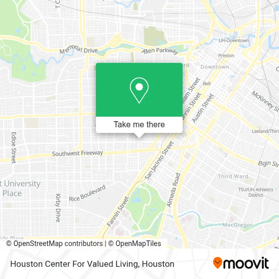 Houston Center For Valued Living map