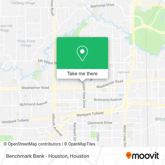 Benchmark Bank - Houston map