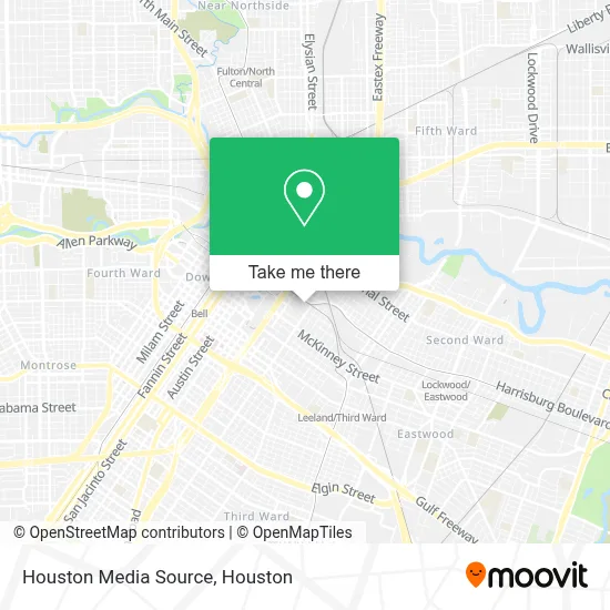 Houston Media Source map