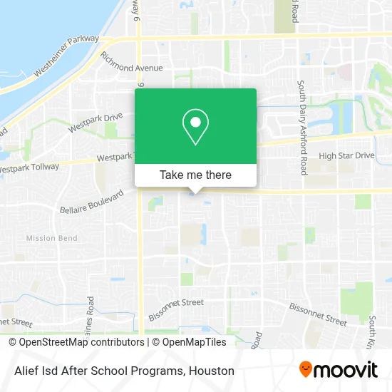 Alief Isd After School Programs map