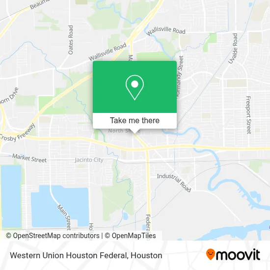 Western Union Houston Federal map