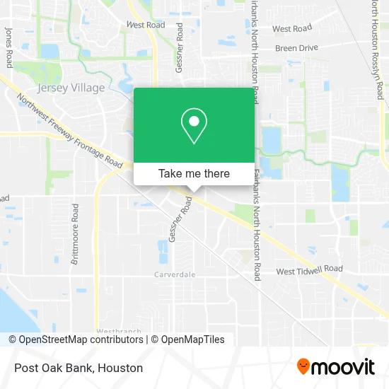 Post Oak Bank map