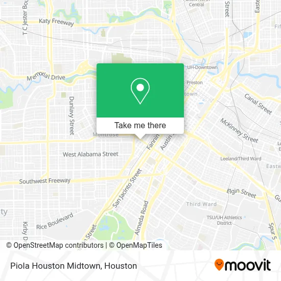 Piola Houston Midtown map