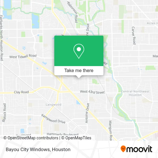 Bayou City Windows map
