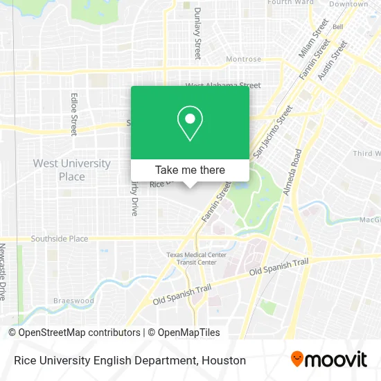 Mapa de Rice University English Department