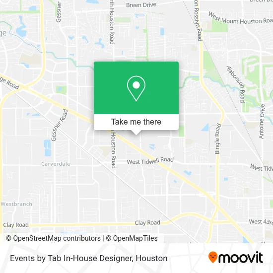 Events by Tab In-House Designer map