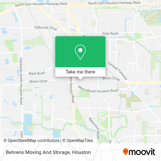 Behrens Moving And Storage map