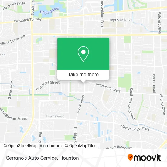 Serrano's Auto Service map