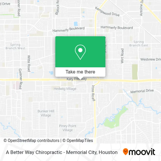 A Better Way Chiropractic - Memorial City map