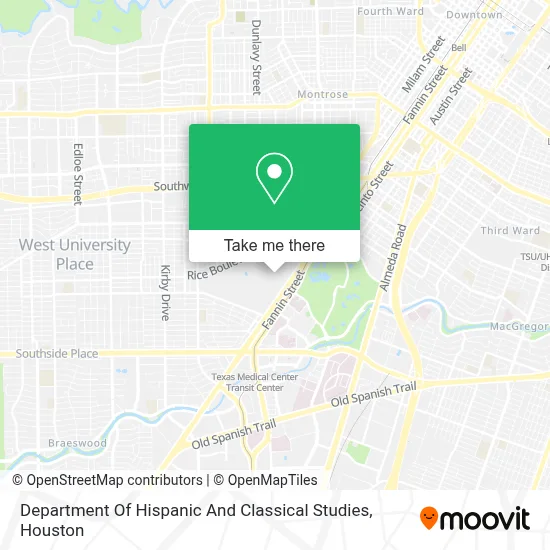 Department Of Hispanic And Classical Studies map