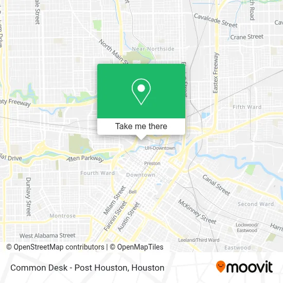 Common Desk - Post Houston map