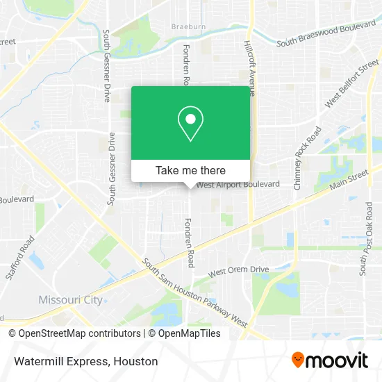 Watermill Express map