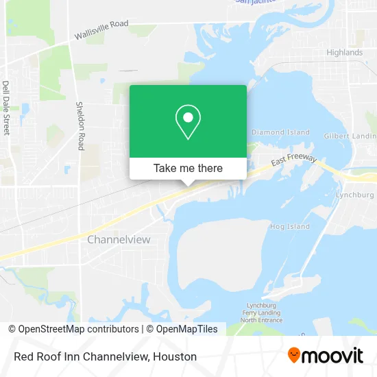 Red Roof Inn Channelview map