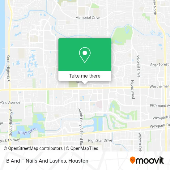 B And F Nails And Lashes map
