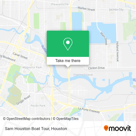 Sam Houston Boat Tour map