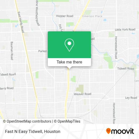 Fast N Easy Tidwell map