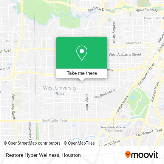 Restore Hyper Wellness map
