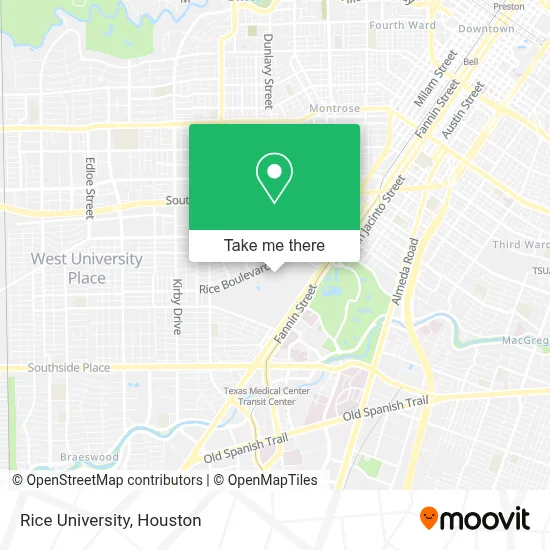 Mapa de Rice University