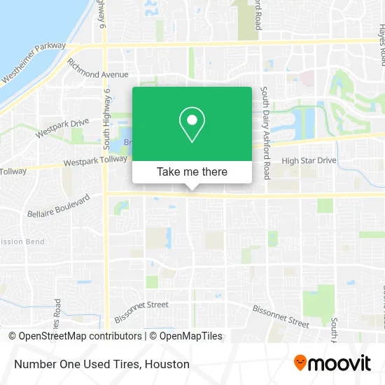 Number One Used Tires map
