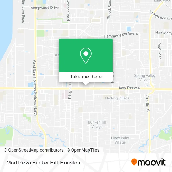 Mod Pizza Bunker Hill map