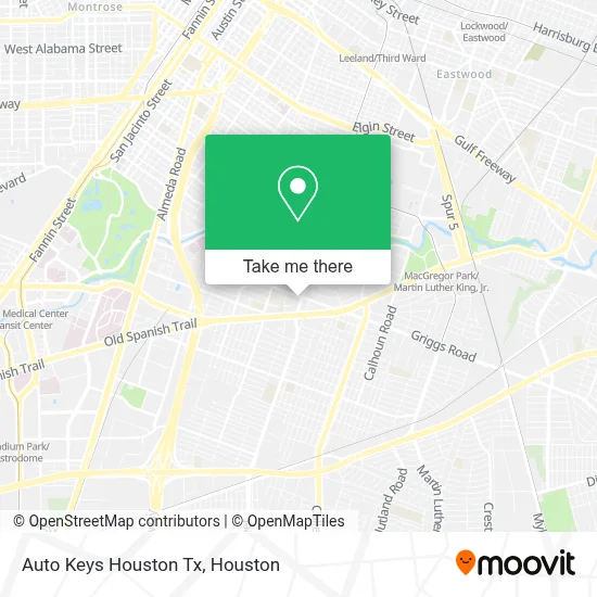 Auto Keys Houston Tx map