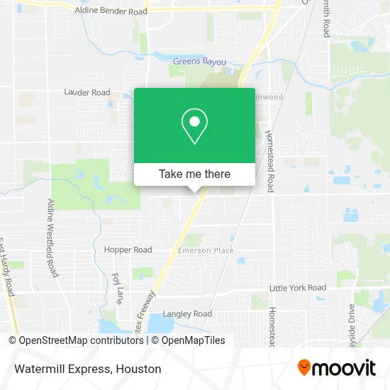 Watermill Express map