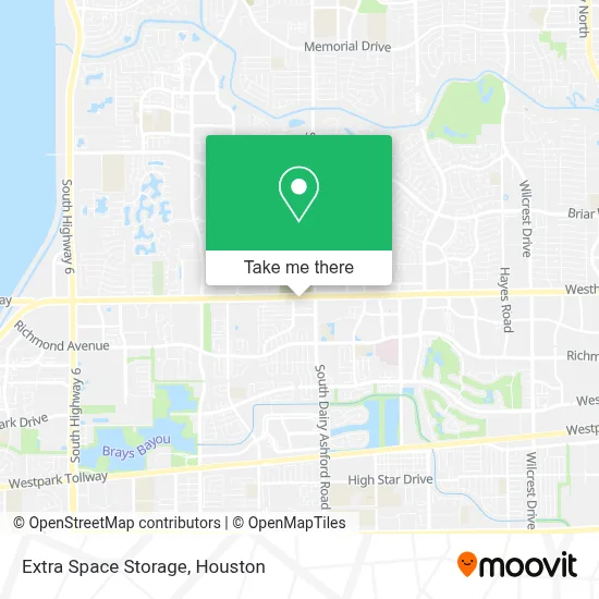 Extra Space Storage map