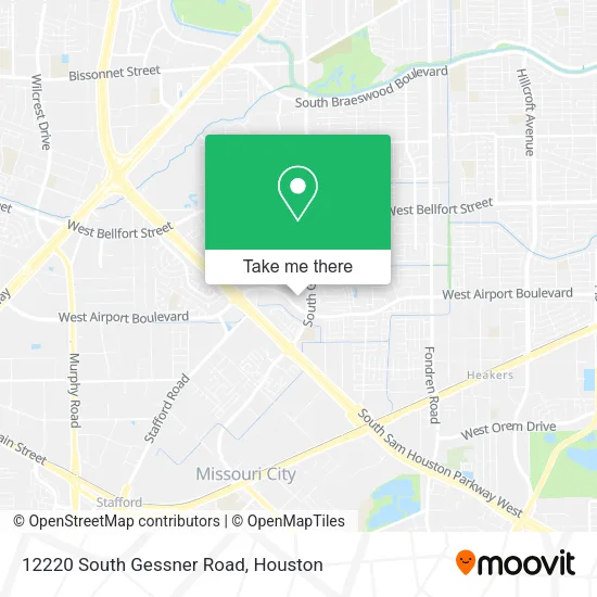 Mapa de 12220 South Gessner Road