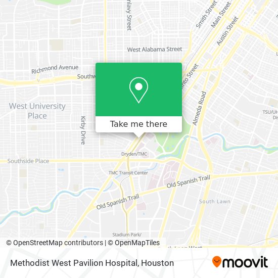 Mapa de Methodist West Pavilion Hospital