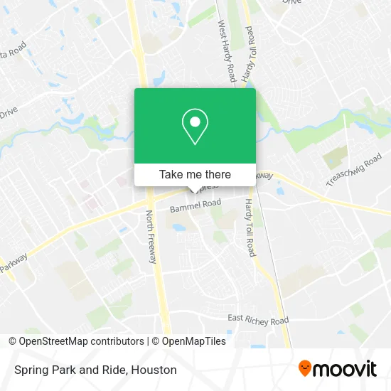 Spring Park and Ride map