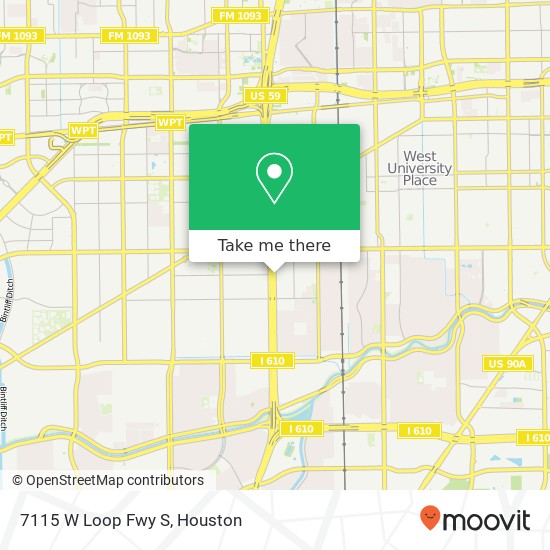 7115 W Loop Fwy S map