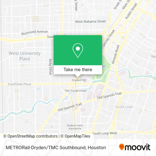 Mapa de METRORail-Dryden / TMC Southbound
