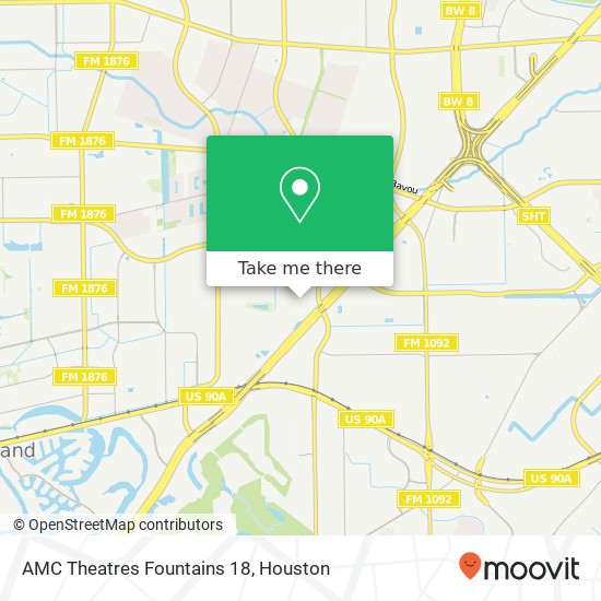 AMC Theatres Fountains 18 map