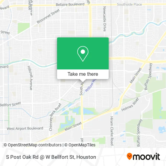 S Post Oak Rd @ W Bellfort St map