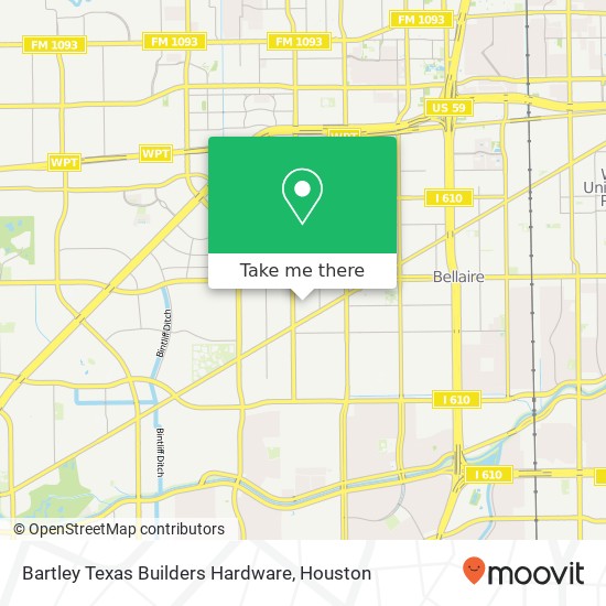 Mapa de Bartley Texas Builders Hardware