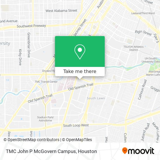 TMC John P McGovern Campus map