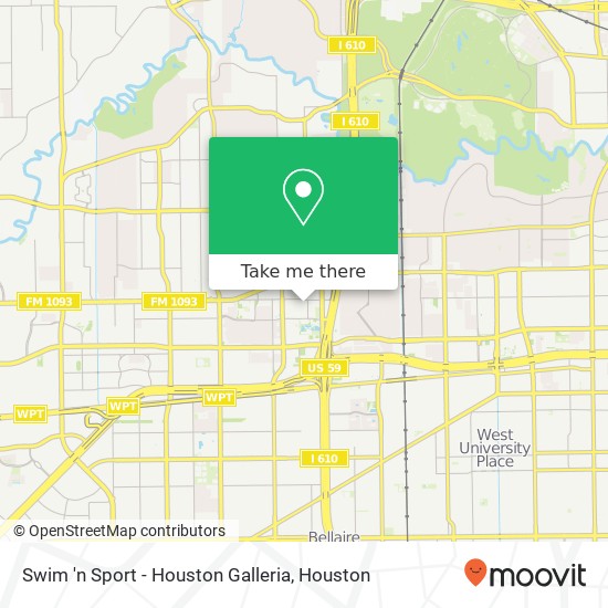 Mapa de Swim 'n Sport - Houston Galleria