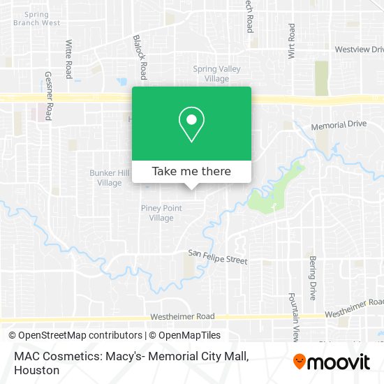 MAC Cosmetics: Macy's- Memorial City Mall map