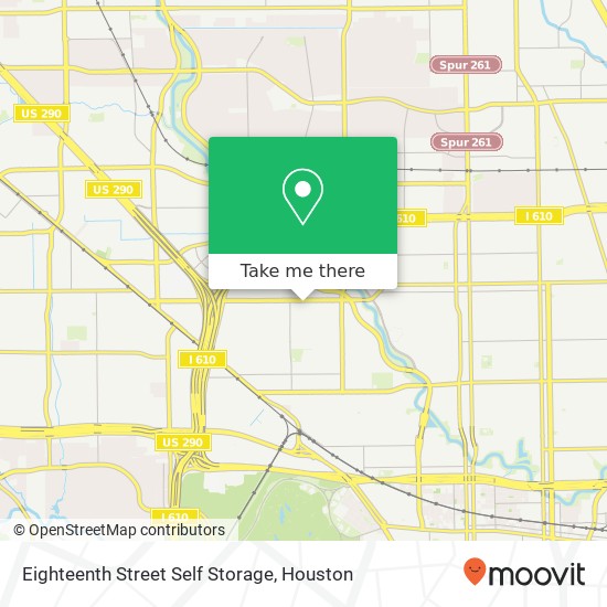 Mapa de Eighteenth Street Self Storage