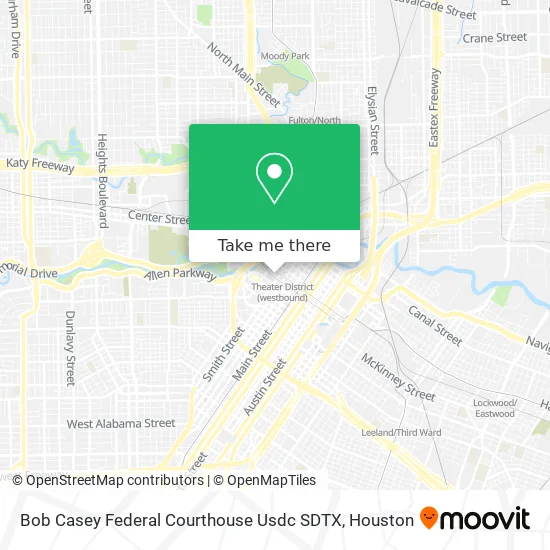 Bob Casey Federal Courthouse Usdc SDTX map